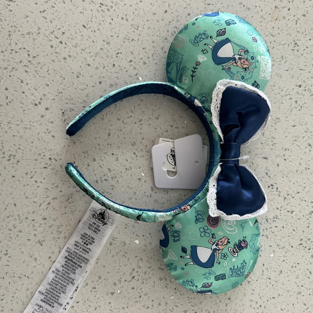 Disney Blue and Green Alice in Wonderland Ears